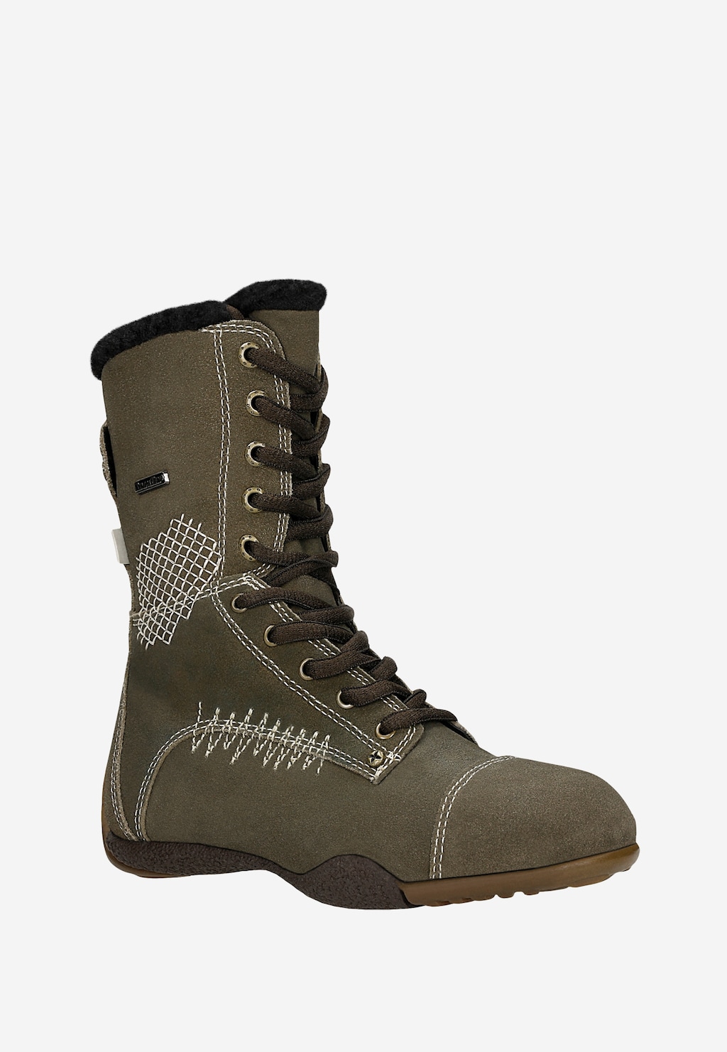 Zielone ocieplane kozaki BARTEK na brązowej podeszwie T-97317/5J5 Widok 2