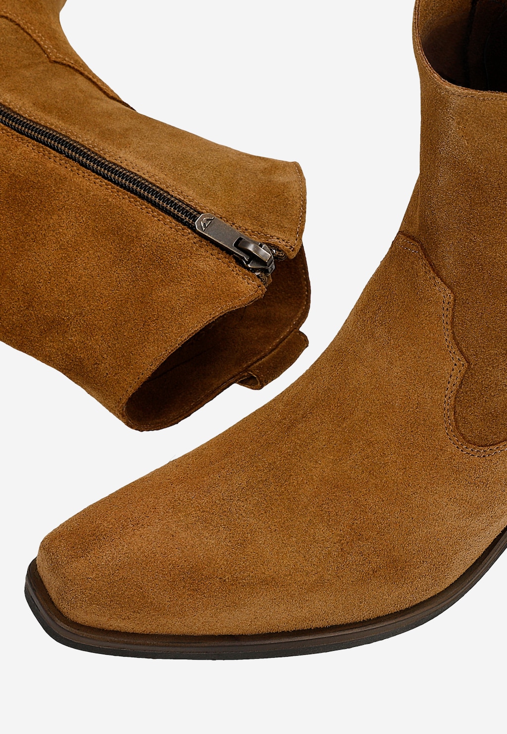 Brązowe kowbojki zapinane na zamek 55378-63 Widok 6