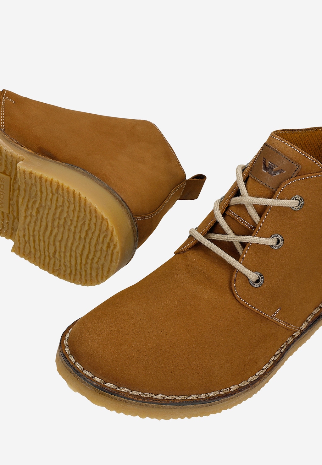 Brązowe trzewiki męskie chukka 24400-28 Widok 6