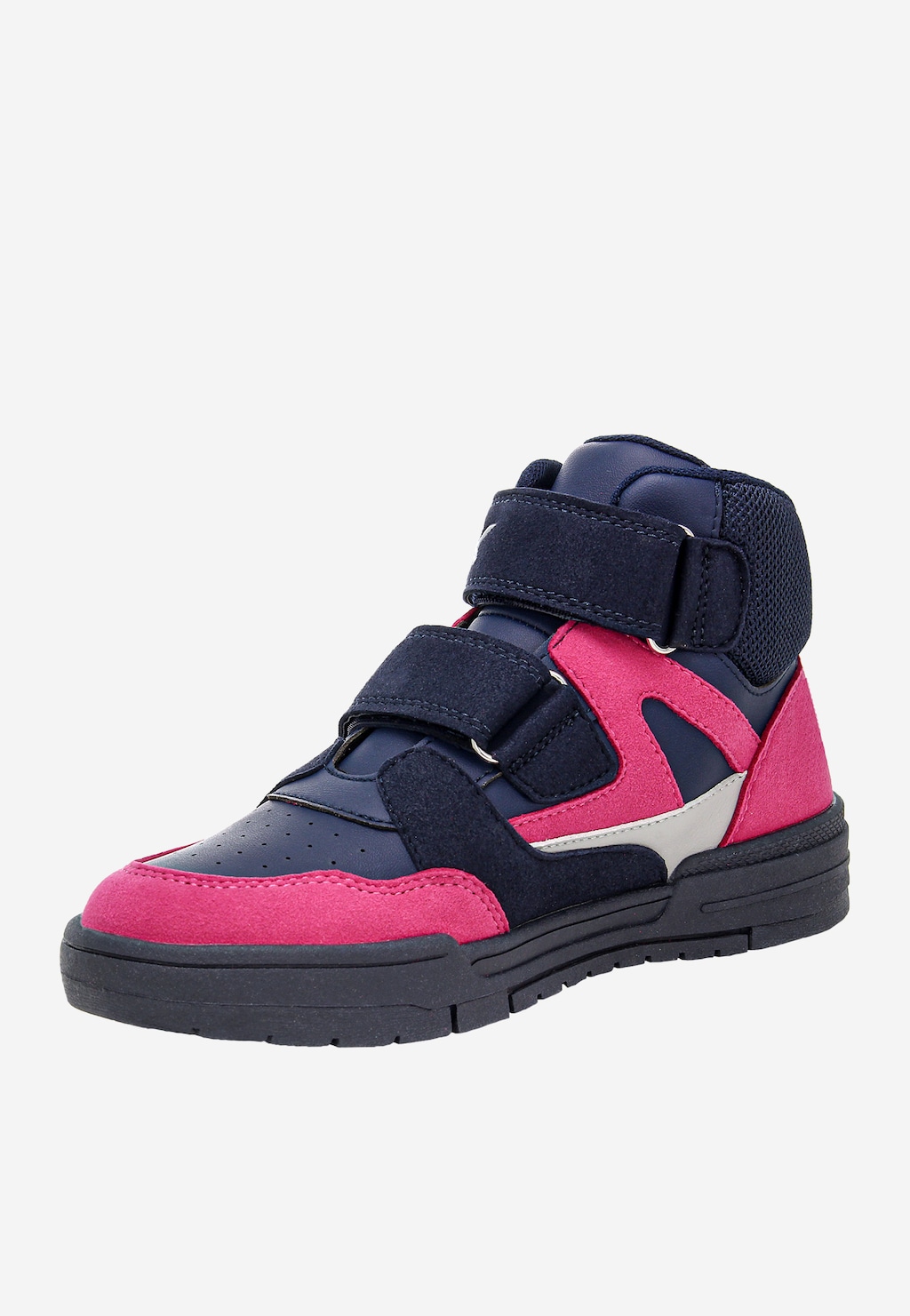 Tmavomodro-ružové kotníkové topánky pre dievčatá z mikrovlákna a textilného materiálu BARTEK 88000-16 Widok 4