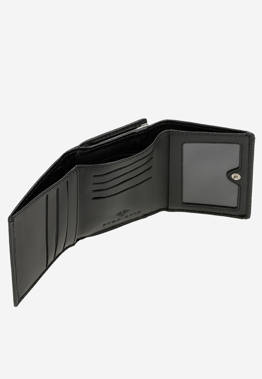 Mały czarny portfel damski ze skóry licowej 91133-51 Widok 6