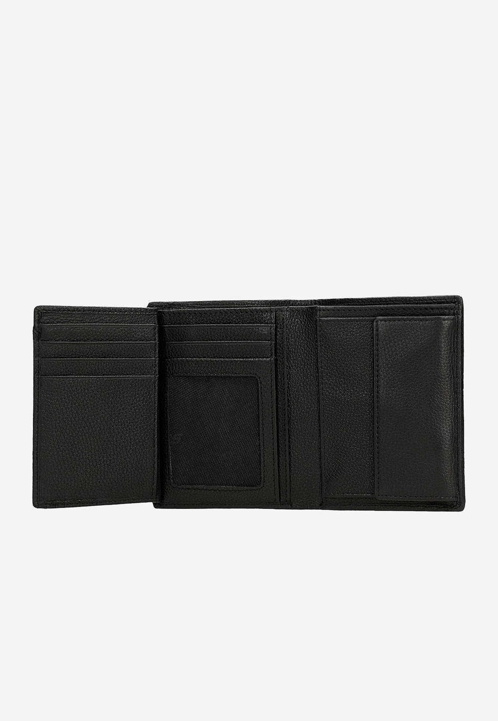 Czarny portfel RELAKS ze skórzanymi wstawkami R91004-51 Widok 5