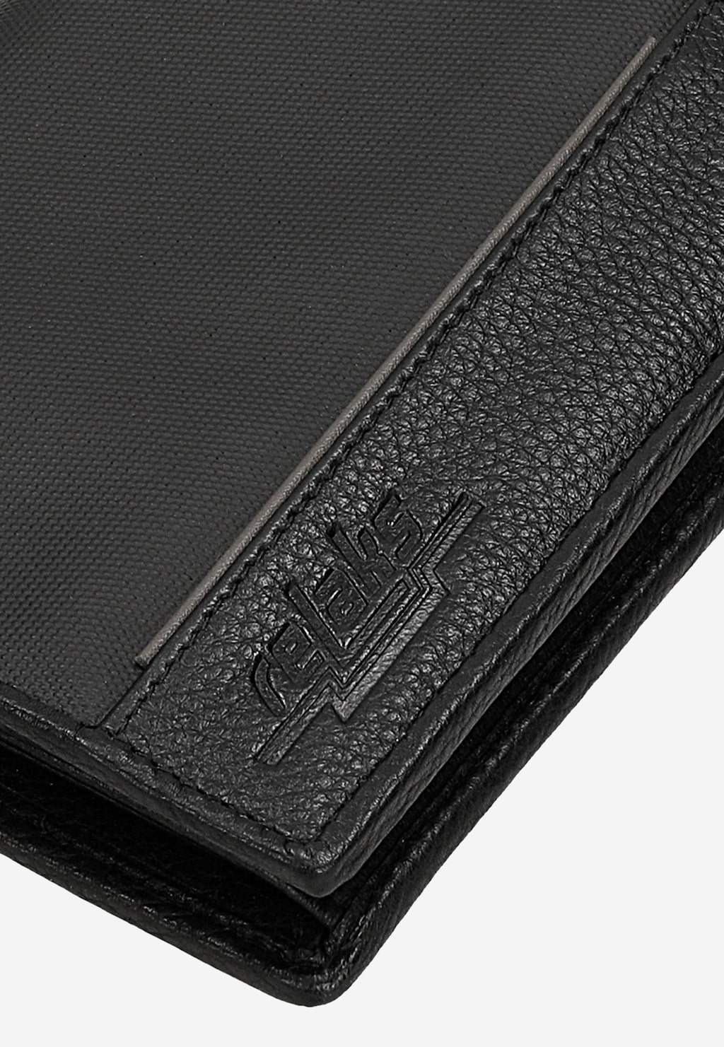 Czarny portfel RELAKS ze skórzanymi wstawkami R91004-51 Widok 8