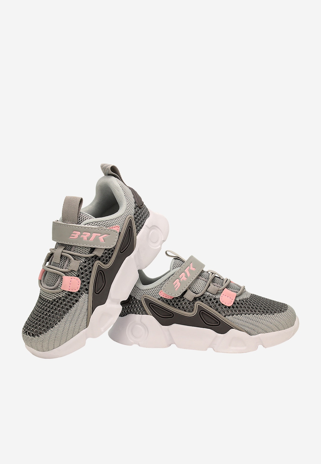 Sivé tenisky z textilného materiálu pre dievčatá BARTEK 87007-14 Widok 8