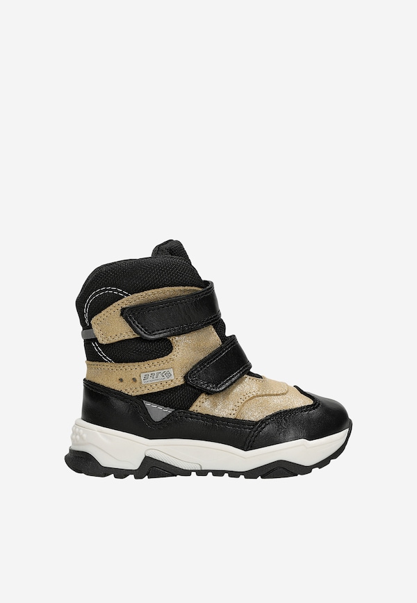 Trzewiki ocieplane BARTEK 1382-BA0L, dla dziewcząt, czarno-złoty