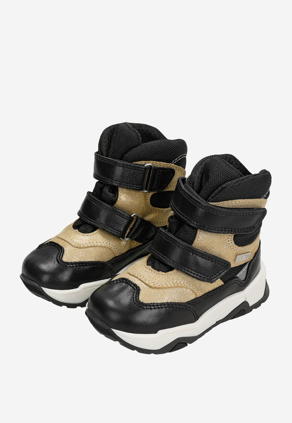 Trzewiki ocieplane BARTEK 1382-BA0L, dla dziewcząt, czarno-złoty Widok 7