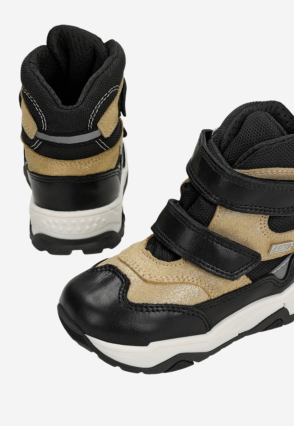 Trzewiki ocieplane BARTEK 1382-BA0L, dla dziewcząt, czarno-złoty Widok 8