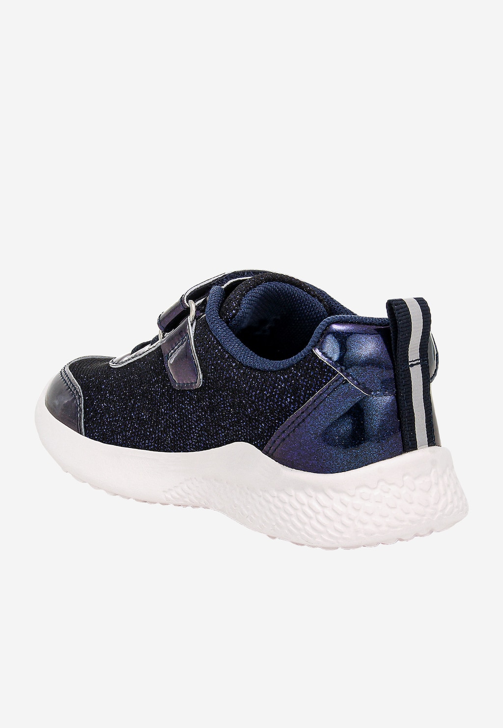 Tmavomodré trblietavé tenisky so striebornou aplikáciou krídla BARTEK 87004-16 Widok 5