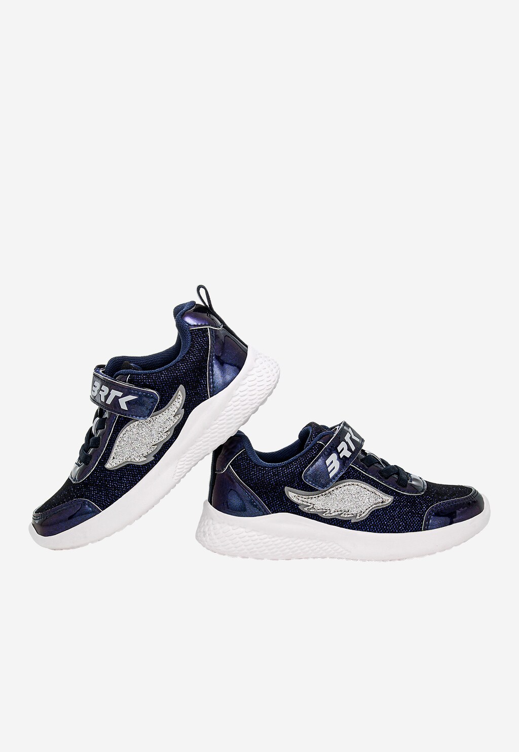 Tmavomodré trblietavé tenisky so striebornou aplikáciou krídla BARTEK 87004-16 Widok 8