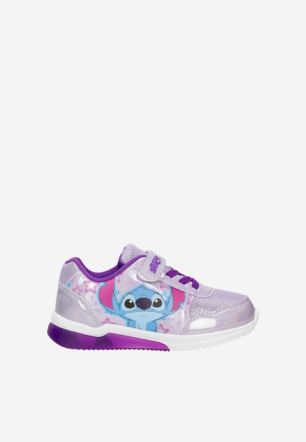 Fioletowe sneakersy dziewczęce Stitch ze świecącą podeszwą BARTEK 87009-16