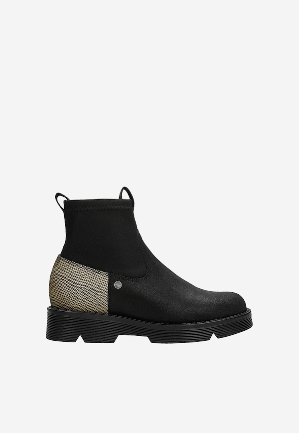 Trzewiki ocieplane BARTEK 7334-12RP II, dla dziewcząt, czarno-złoty