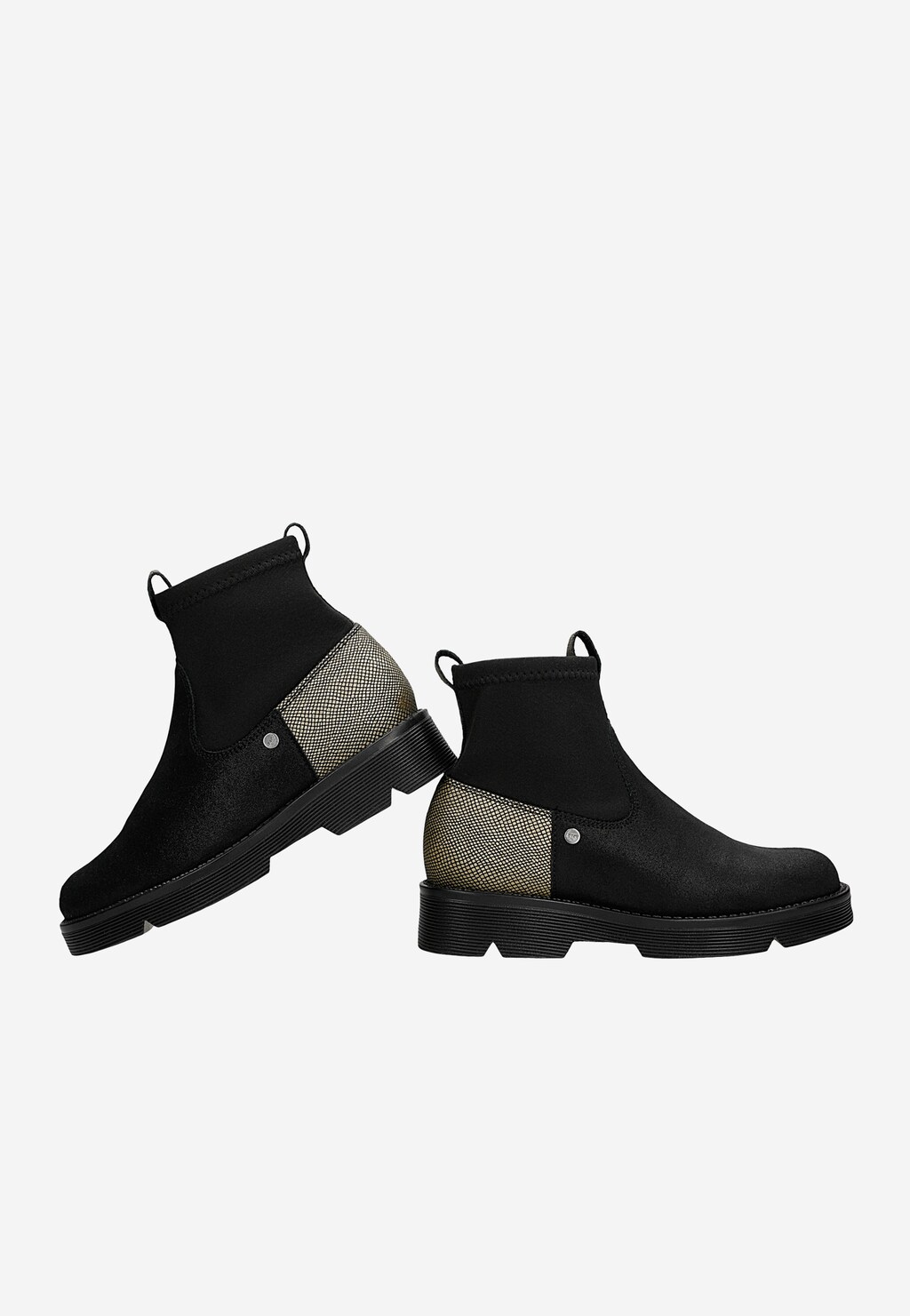 Trzewiki ocieplane BARTEK 7334-12RP II, dla dziewcząt, czarno-złoty Widok 6