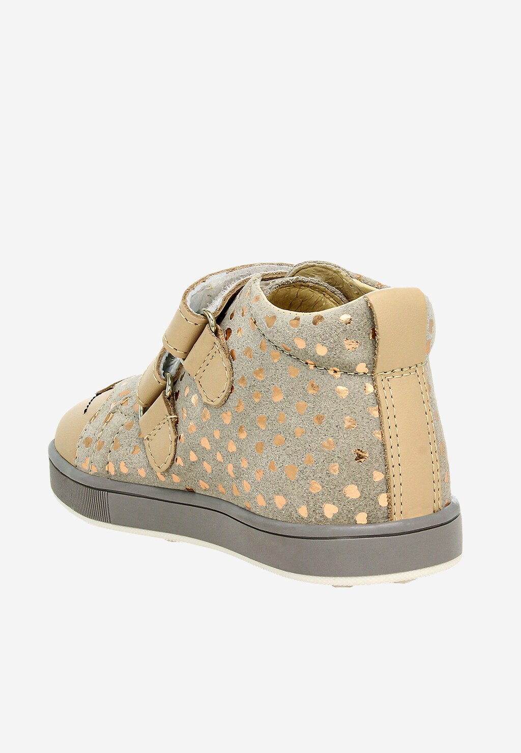 Beżowe trzewiki BARTEK ze złotymi serduszkami i zwierzątkiem na nosku 1356801 Widok 4