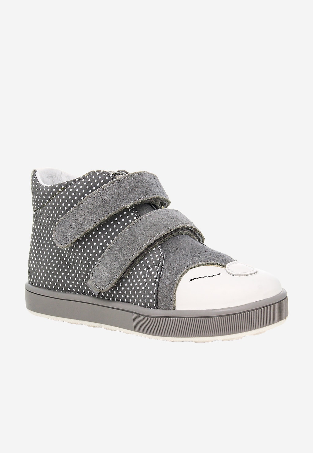 Popielate trzewiki BARTEK w kropki 1356803 Widok 2