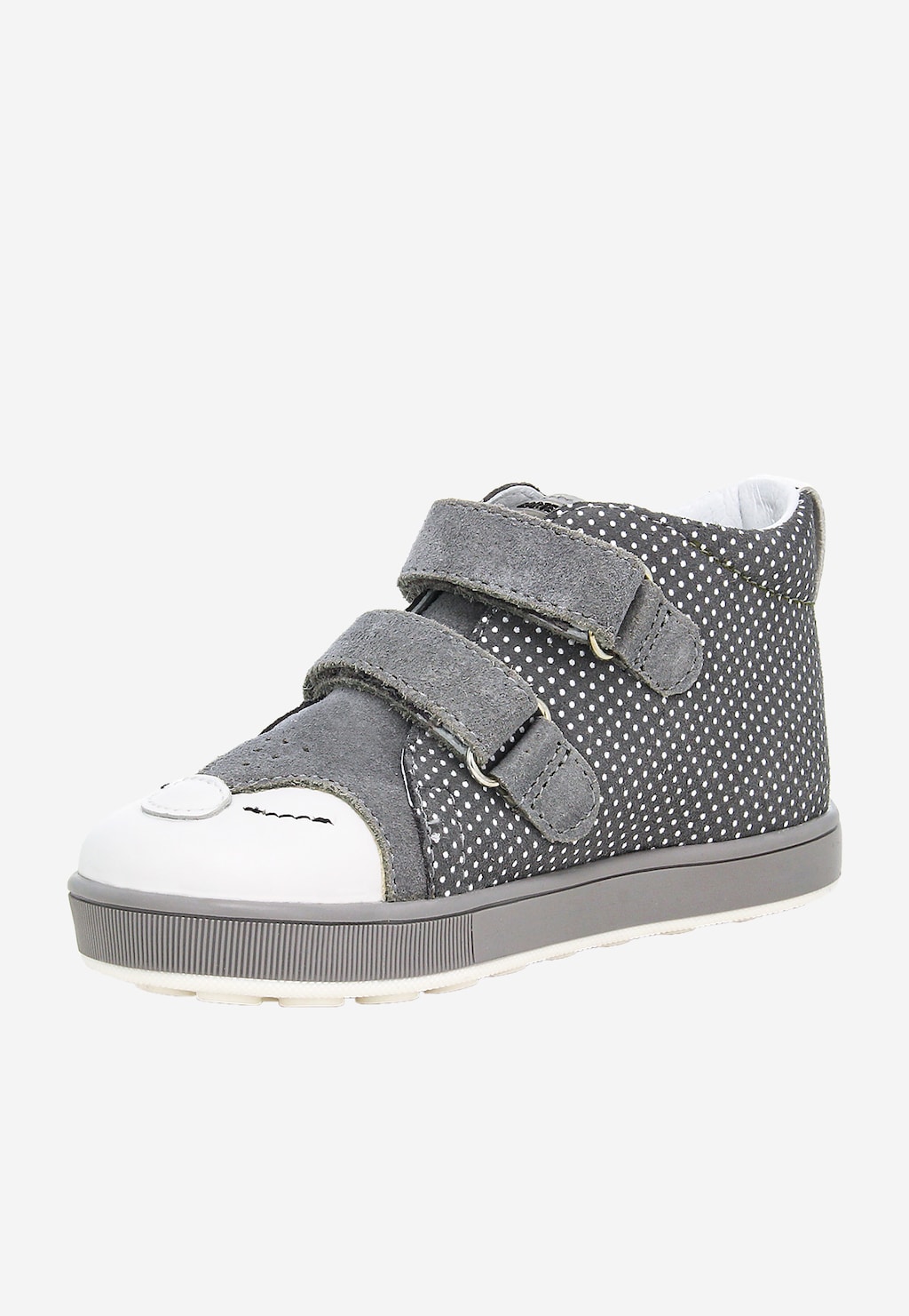 Popielate trzewiki BARTEK w kropki 1356803 Widok 3