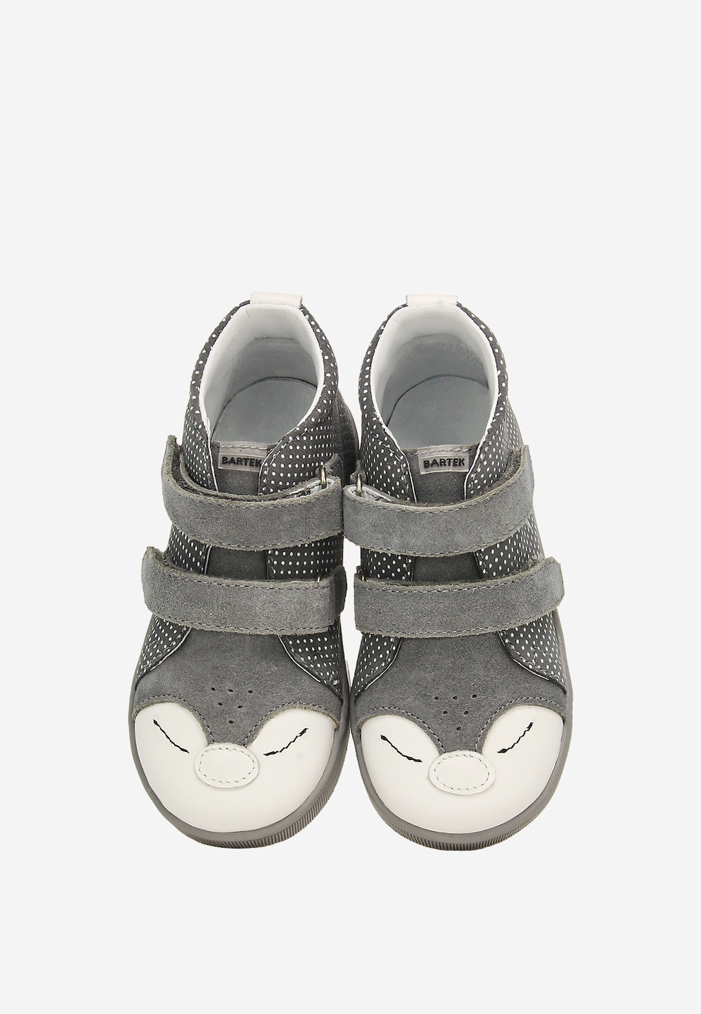 Popielate trzewiki BARTEK w kropki 1356803 Widok 6