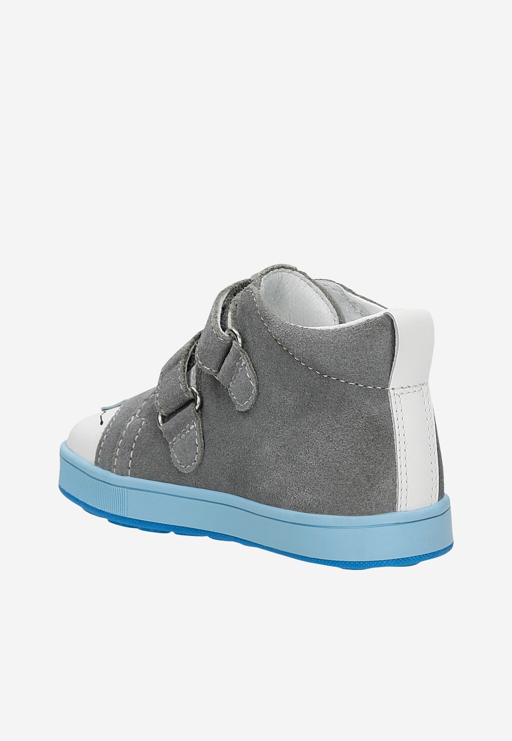 Šedé kotníkové boty BARTEK na modré podrážce Widok 4