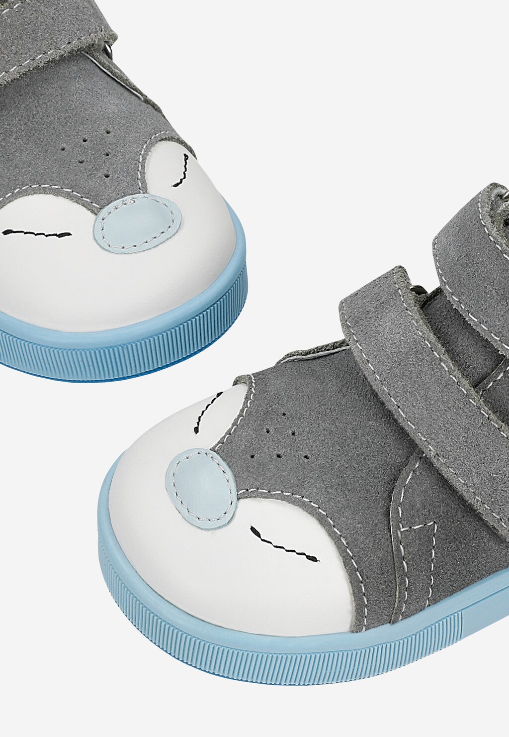 Šedé kotníkové boty BARTEK na modré podrážce Widok 8