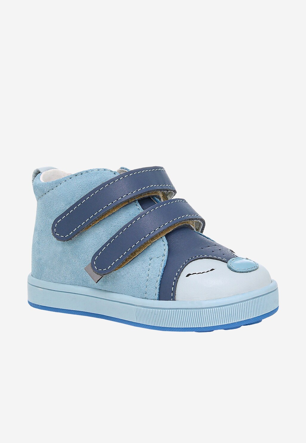 Modré kožené kotníkové topánky BARTEK 13568-09 Widok 3