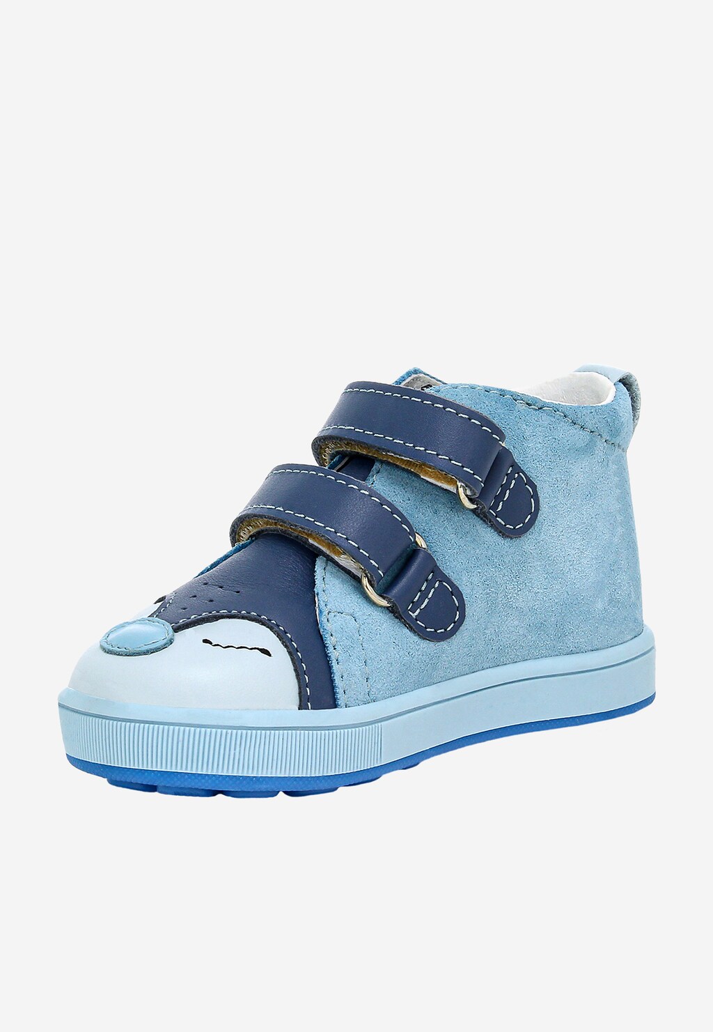 Modré kožené kotníkové topánky BARTEK 13568-09 Widok 4