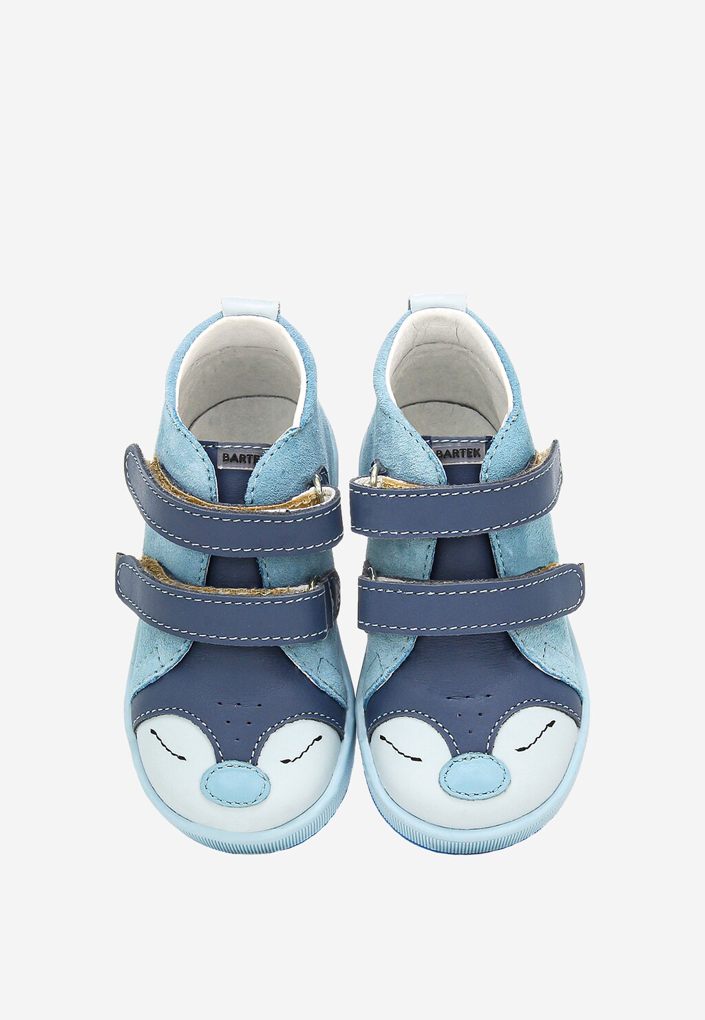 Modré kožené kotníkové topánky BARTEK 13568-09 Widok 8