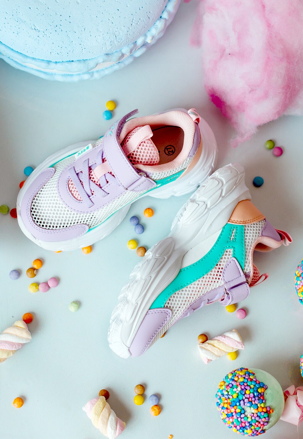 Barevné tenisky pro dívky na masivní podrážce BARTEK 87008-16 Widok 10