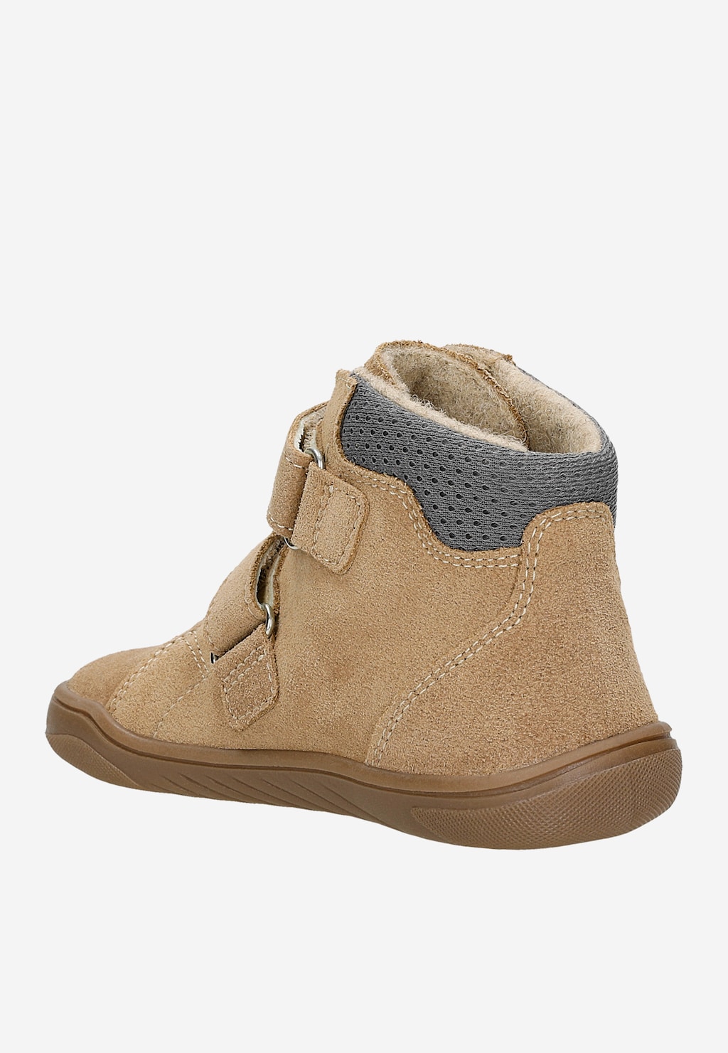 Béžové zateplené detské členkové topánky barefoot zo semiša BARTEK 14043520 Widok 4