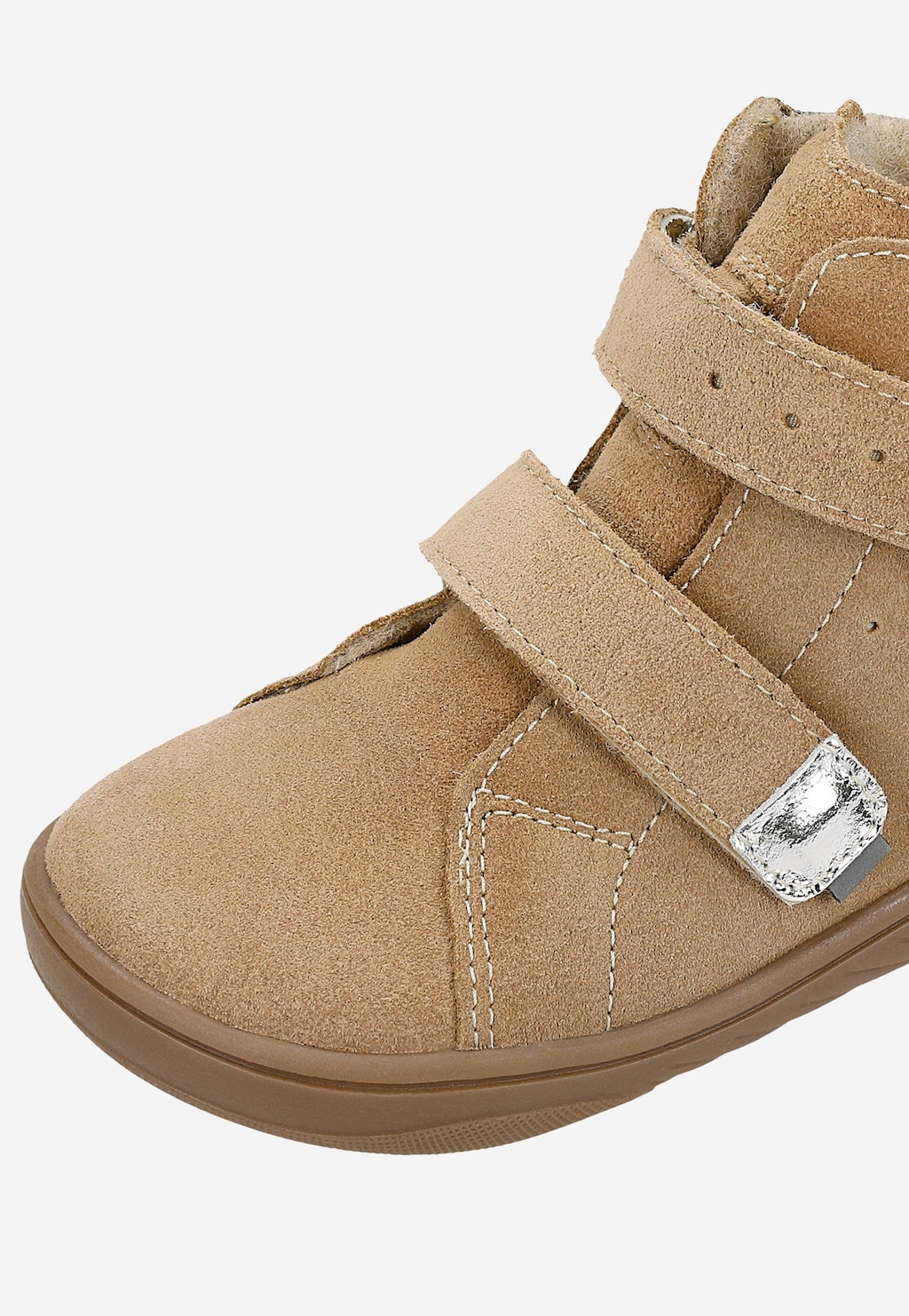 Béžové zateplené detské členkové topánky barefoot zo semiša BARTEK 14043520 Widok 9
