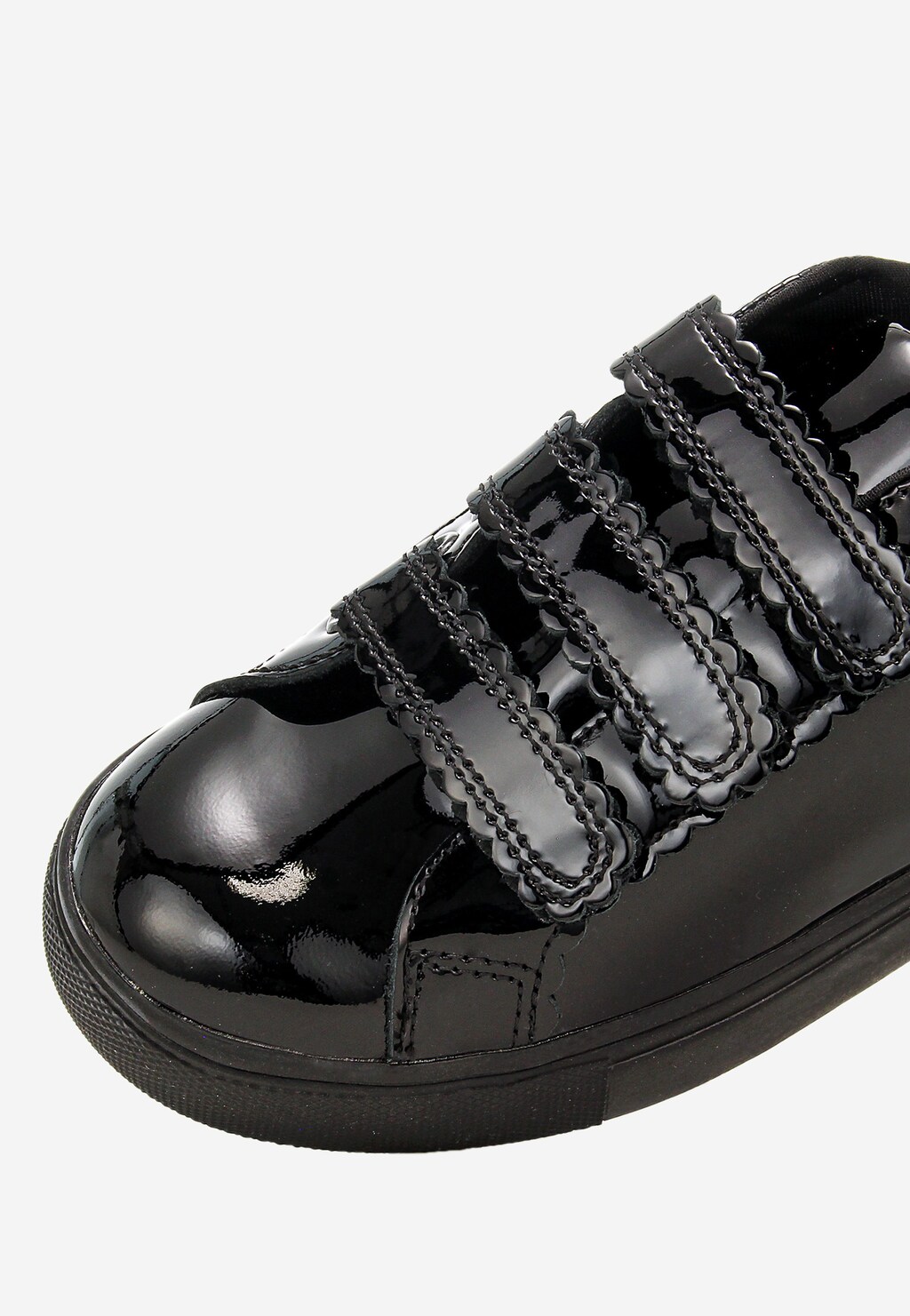 Lakierowane trampki z falowanym wykończeniem na zapięciach BARTEK 83007-31 Widok 8