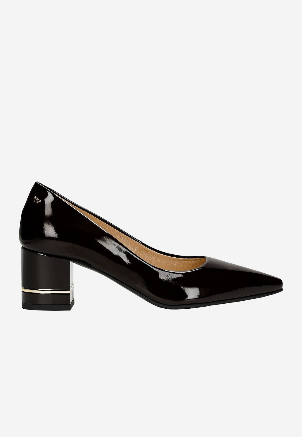 Bordové dámske lodičky na ozdobenom podpätku 35154-36 Widok 2