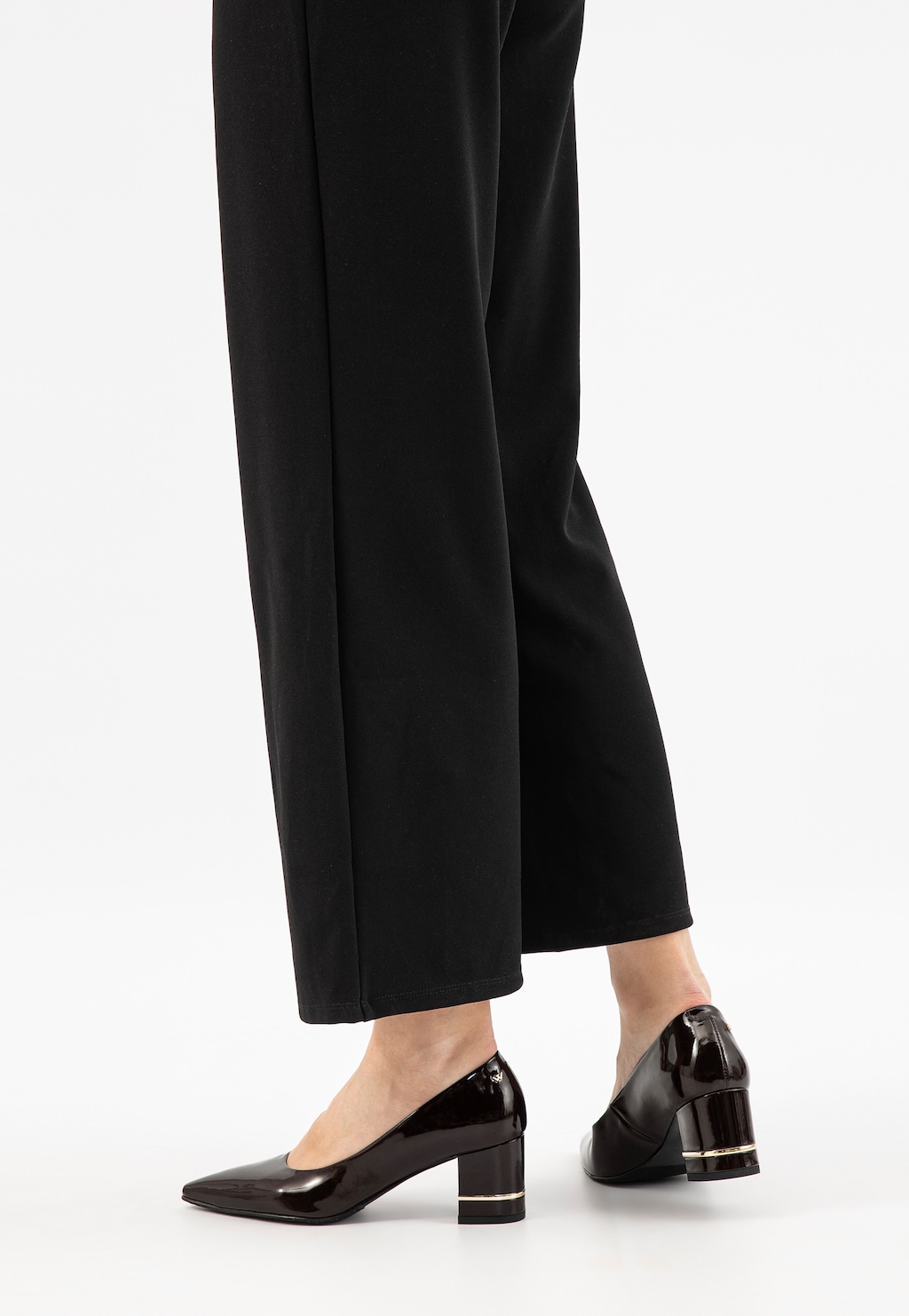 Bordové dámske lodičky na ozdobenom podpätku 35154-36 Widok 8