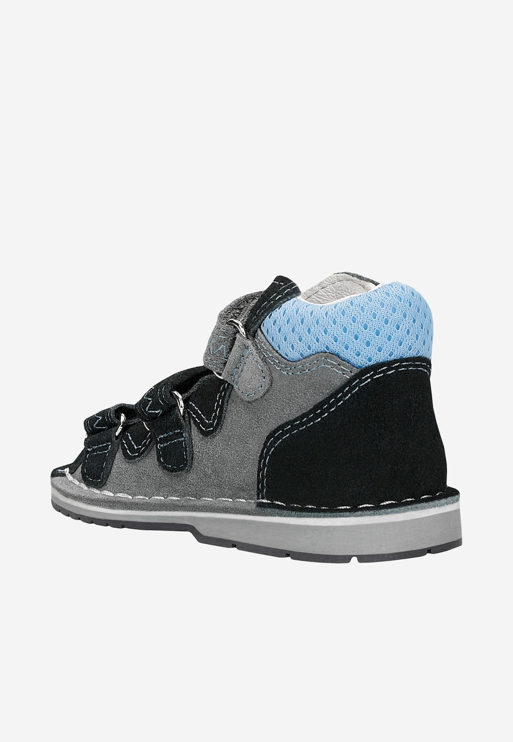 Zatvorené sandále BARTEK, 89200-60, pre chlapcov, popolavo-modré Widok 4