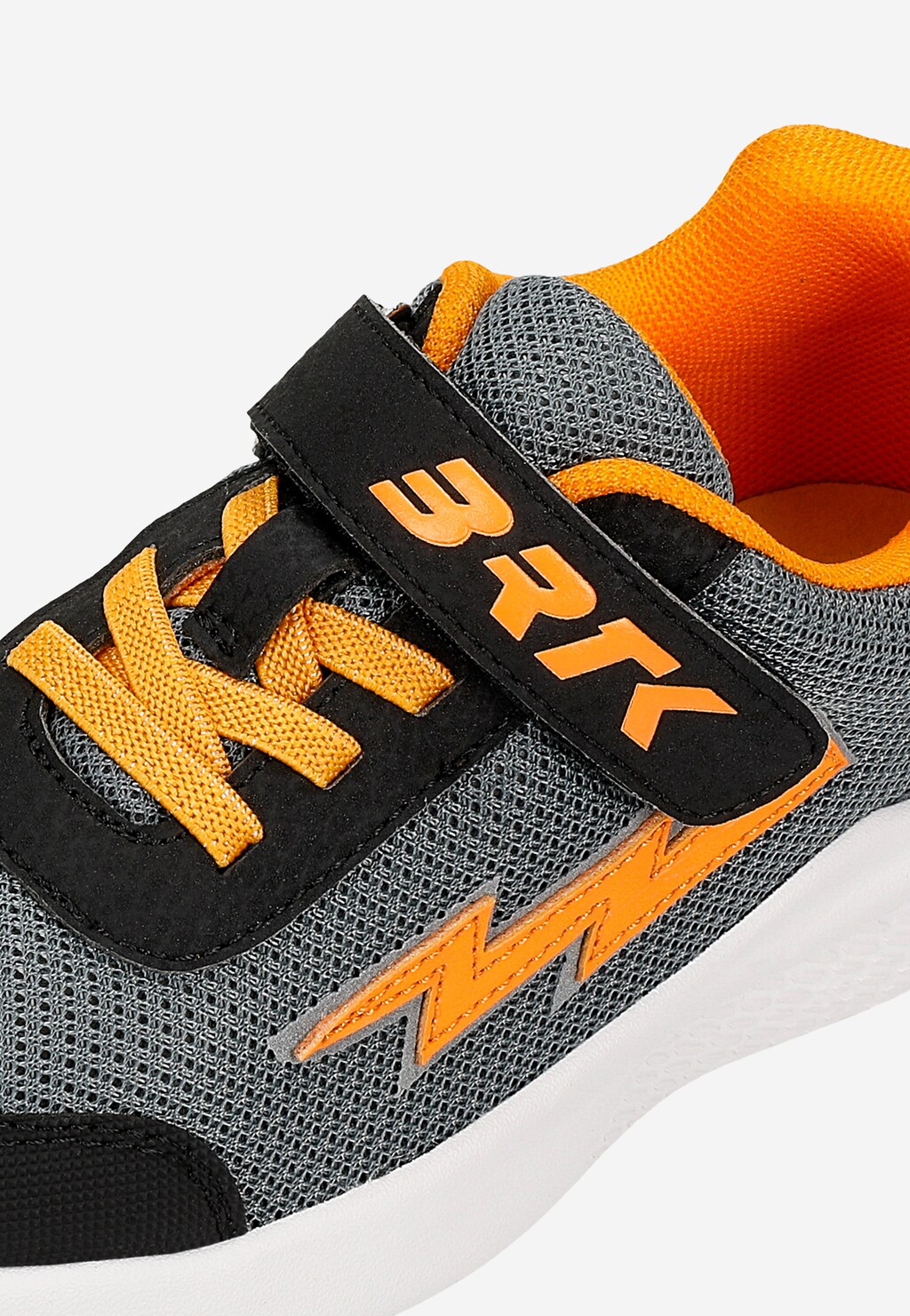 Černo-šedé tenisky s oranžovým zipem BARTEK 87006-10 Widok 8