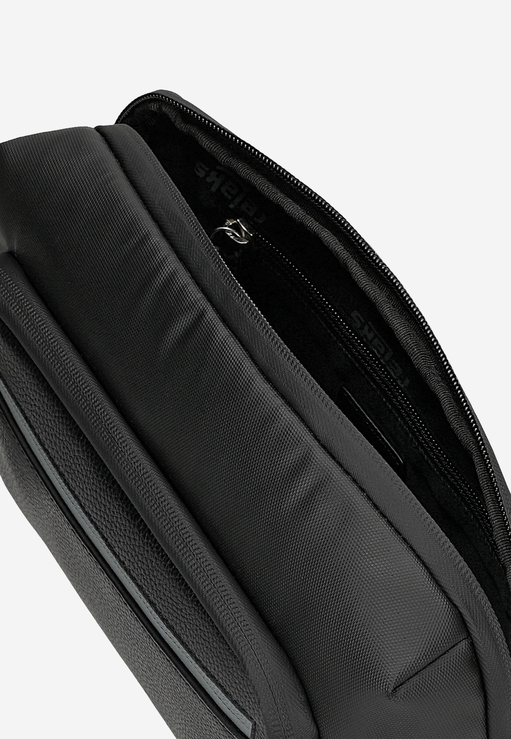 Czarna męska nerka RELAKS ze skórzaną wstawką R80298-51 Widok 5