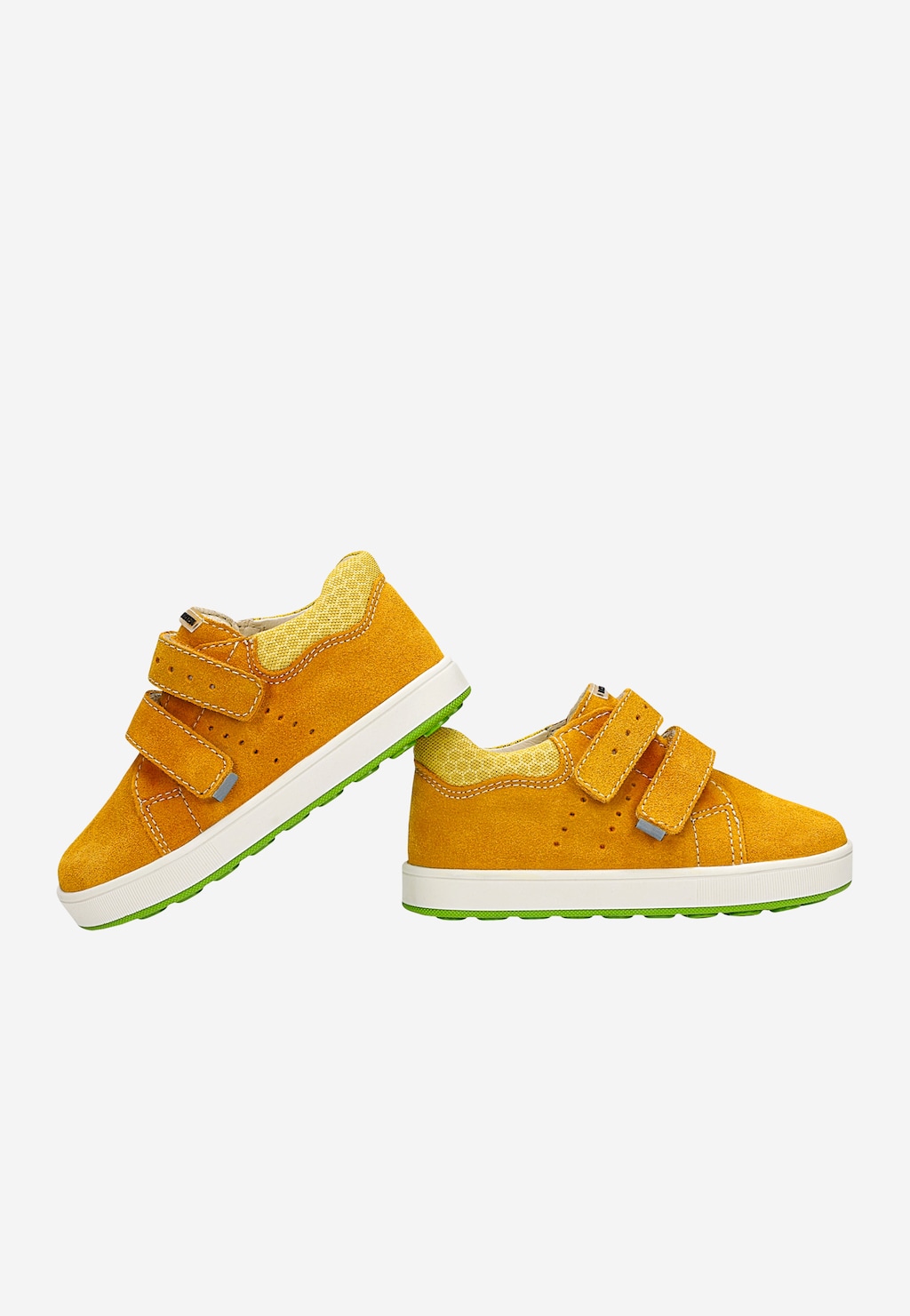 Žlté tenisky na bielej podrážke so zeleným spodkom 11042-07 Widok 7