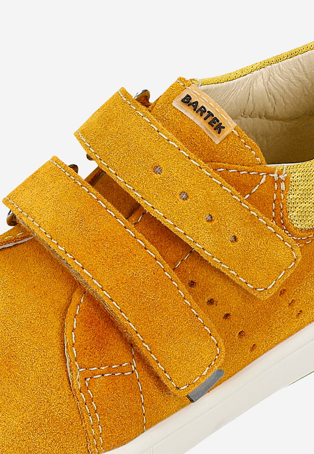 Žlté tenisky na bielej podrážke so zeleným spodkom 11042-07 Widok 8