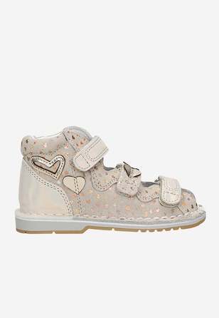 Uzavřené sandály BARTEK, 85500-64, pro dívky, béžovo-zlaté