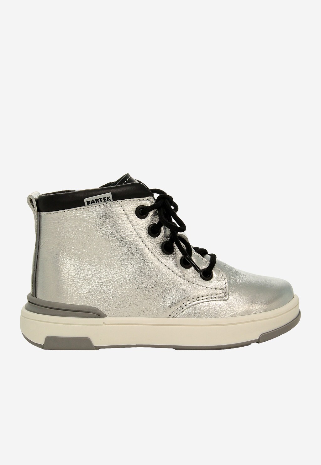 Strieborno-čierne tenisky BARTEK 1112103 Widok 2