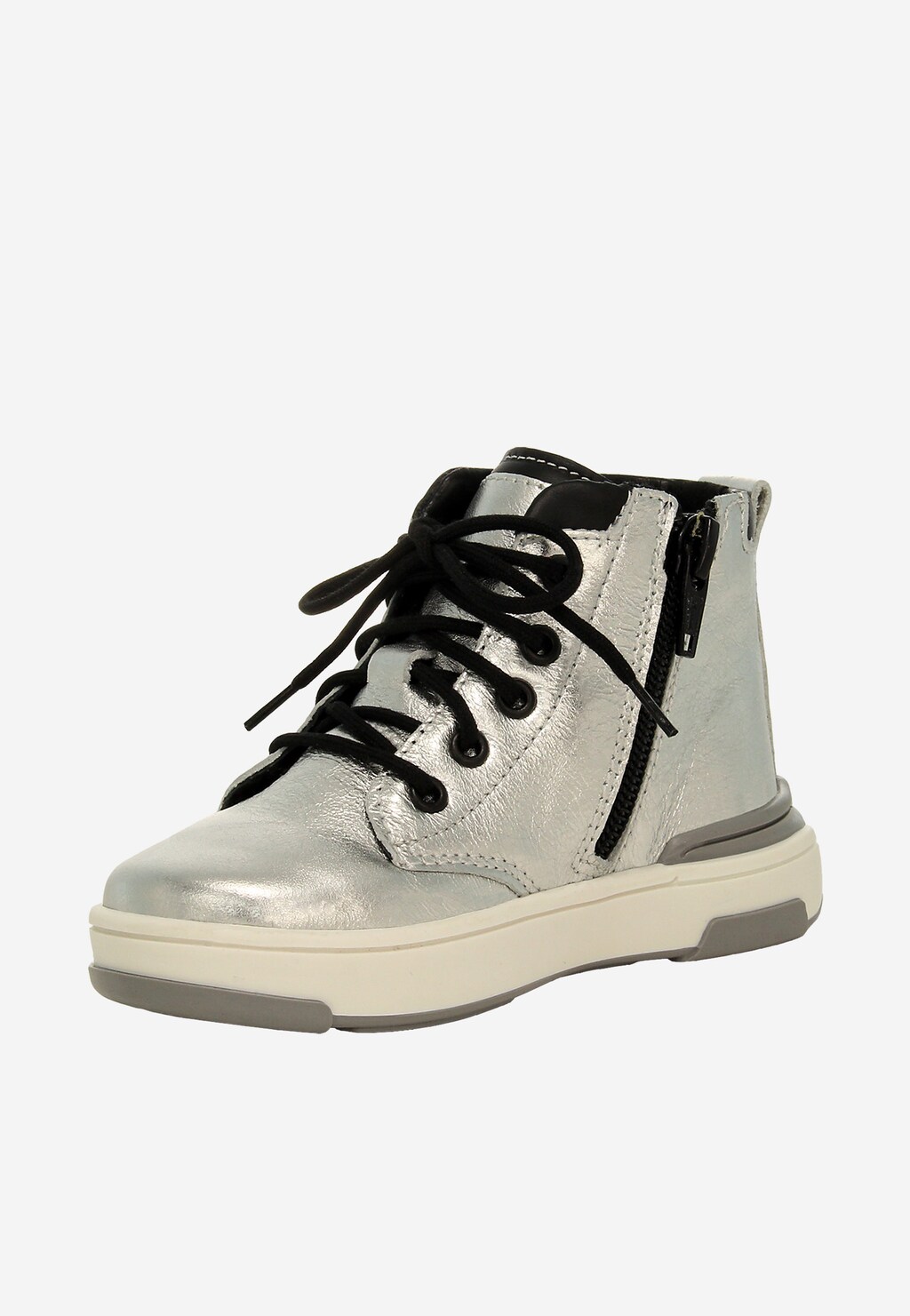 Strieborno-čierne tenisky BARTEK 1112103 Widok 4