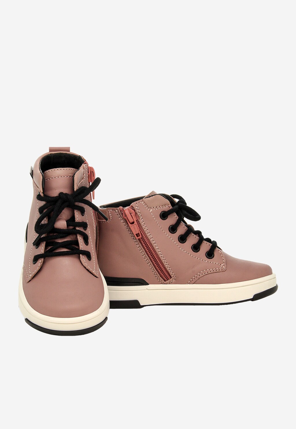 Ružové členkové topánky pre dievčatá s čiernymi šnúrkami BARTEK 1112106 Widok 7