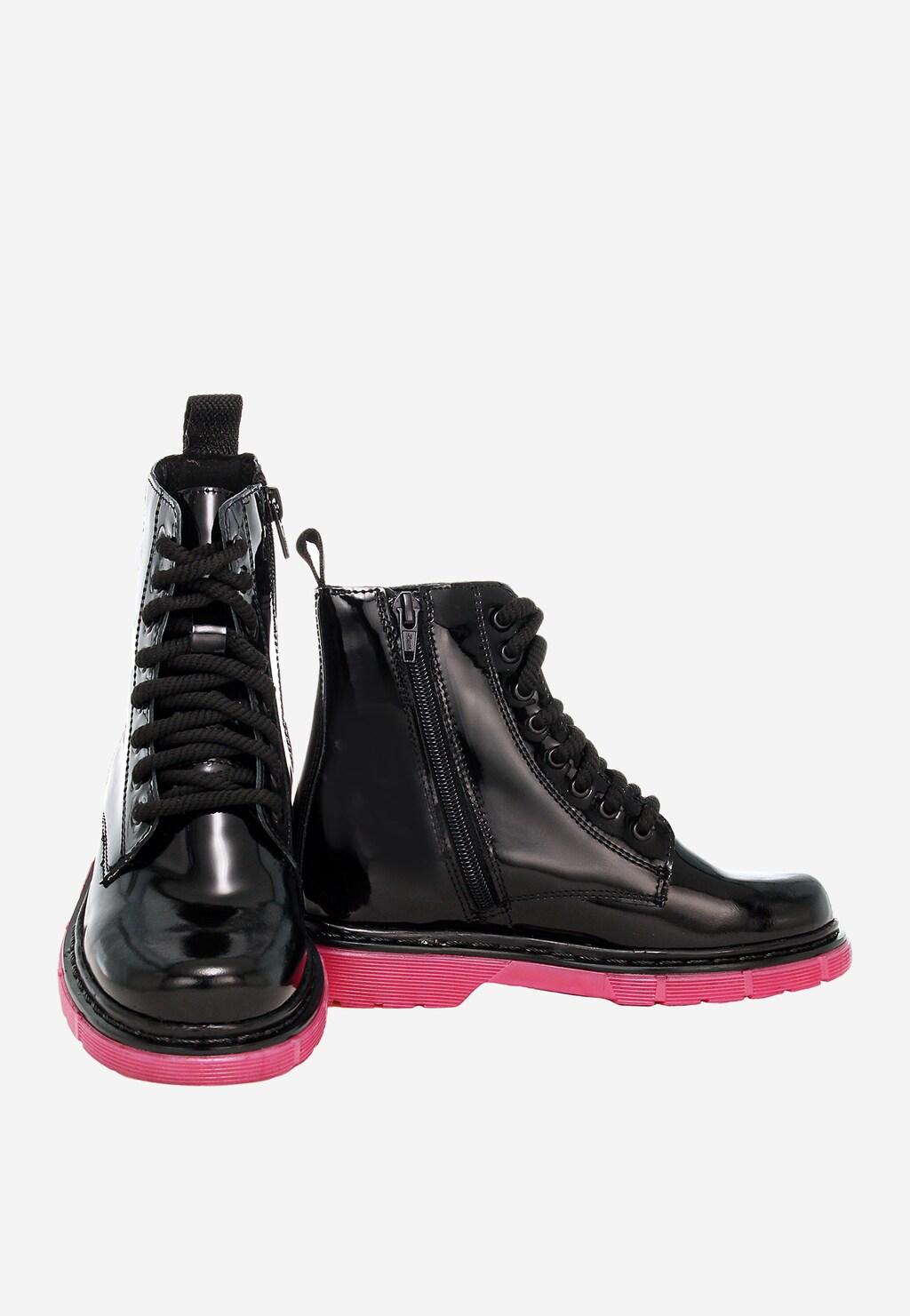 Čierne dievčenské kotníkové topánky BARTEK s ružovou podrážkou 1729301 Widok 8