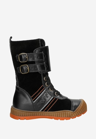 Kozaki ocieplane BARTEK T-94203/ST/0IZ, dla dziewcząt, czarno-pomarańczowy