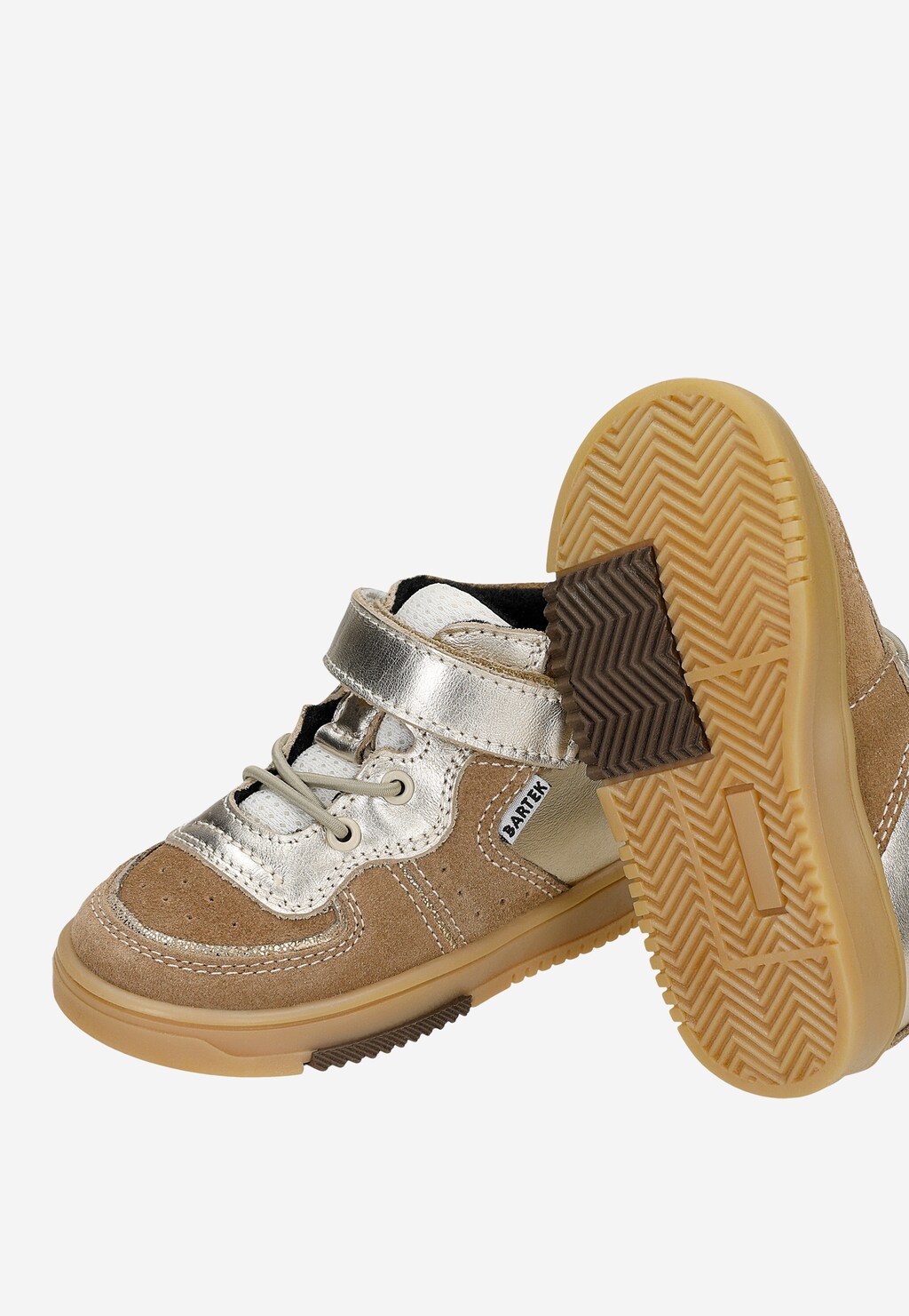 Tenisky BARTEK 11583008, pre dievčatá, béžovo-zlaté Widok 9