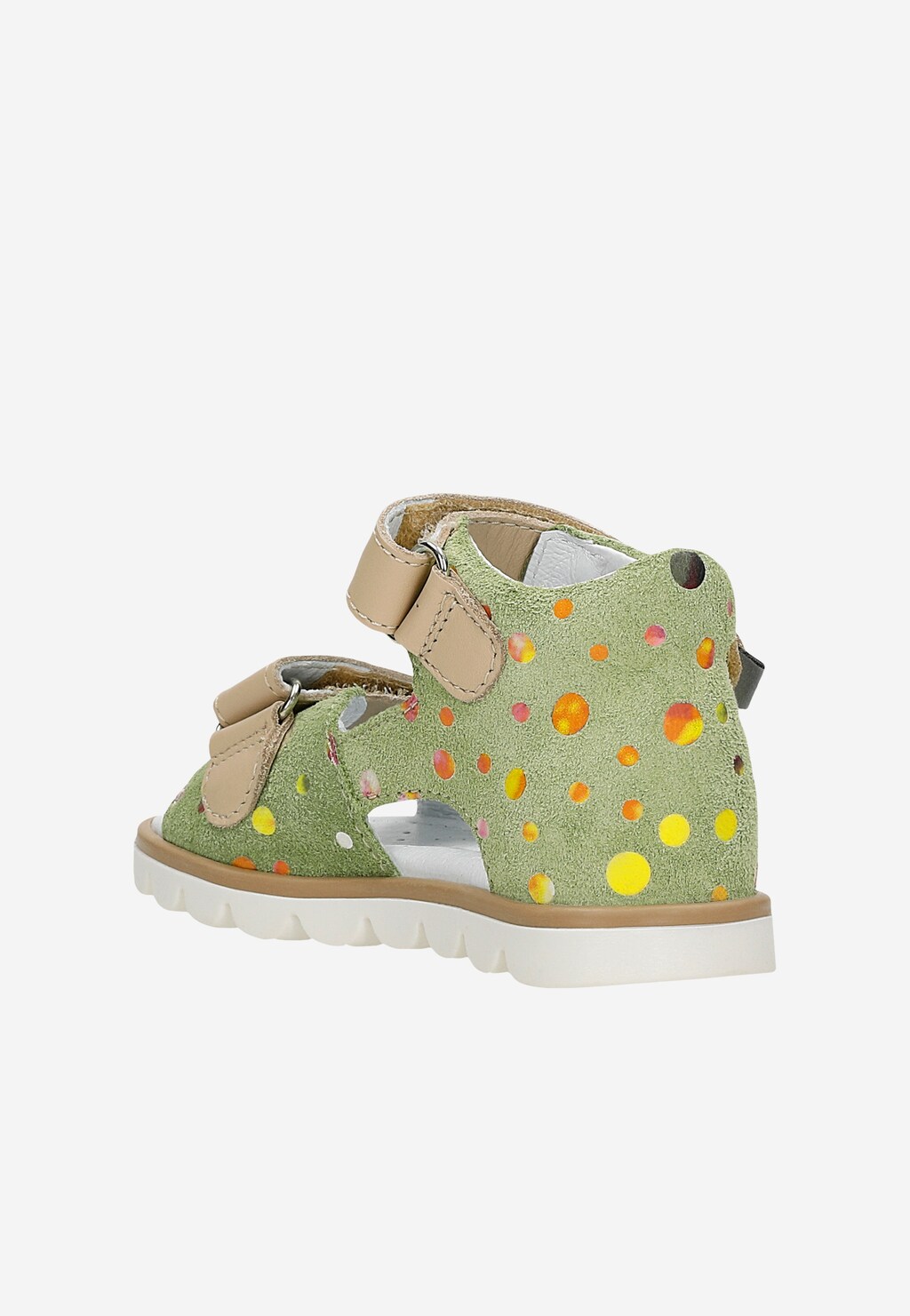 Zelené dívčí sandály BARTEK 11227018 s barevnými puntíky Widok 4