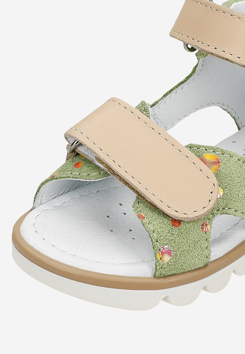Zelené dívčí sandály BARTEK 11227018 s barevnými puntíky Widok 8