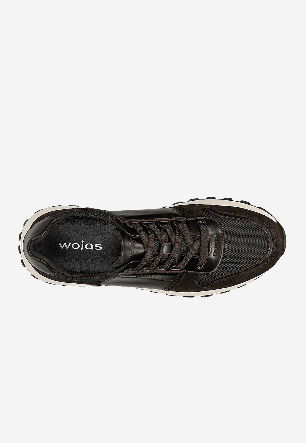 Hnědé pánské tenisky z kombinované kůže a materiálu 10299-82 Widok 4