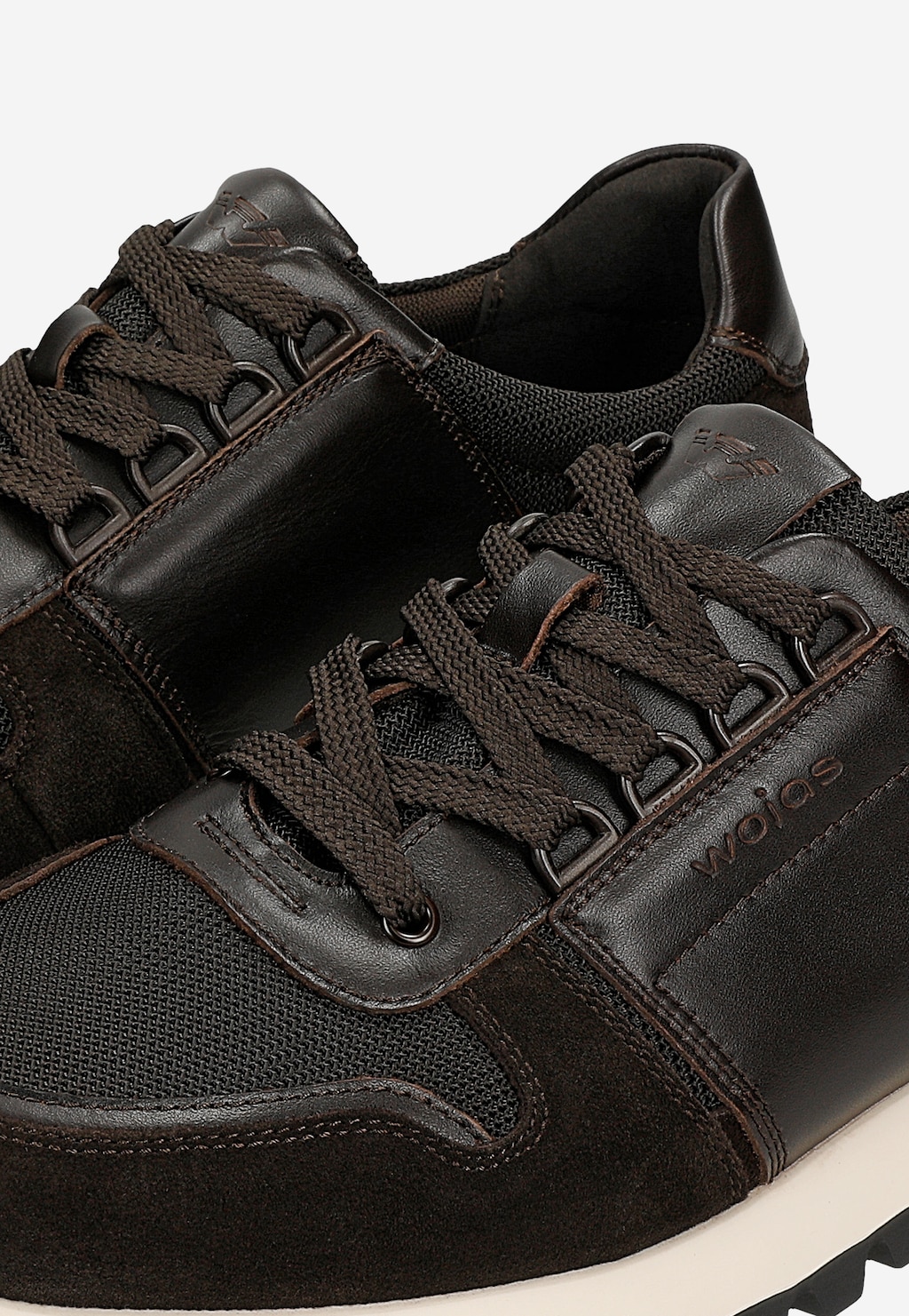 Hnědé pánské tenisky z kombinované kůže a materiálu 10299-82 Widok 6