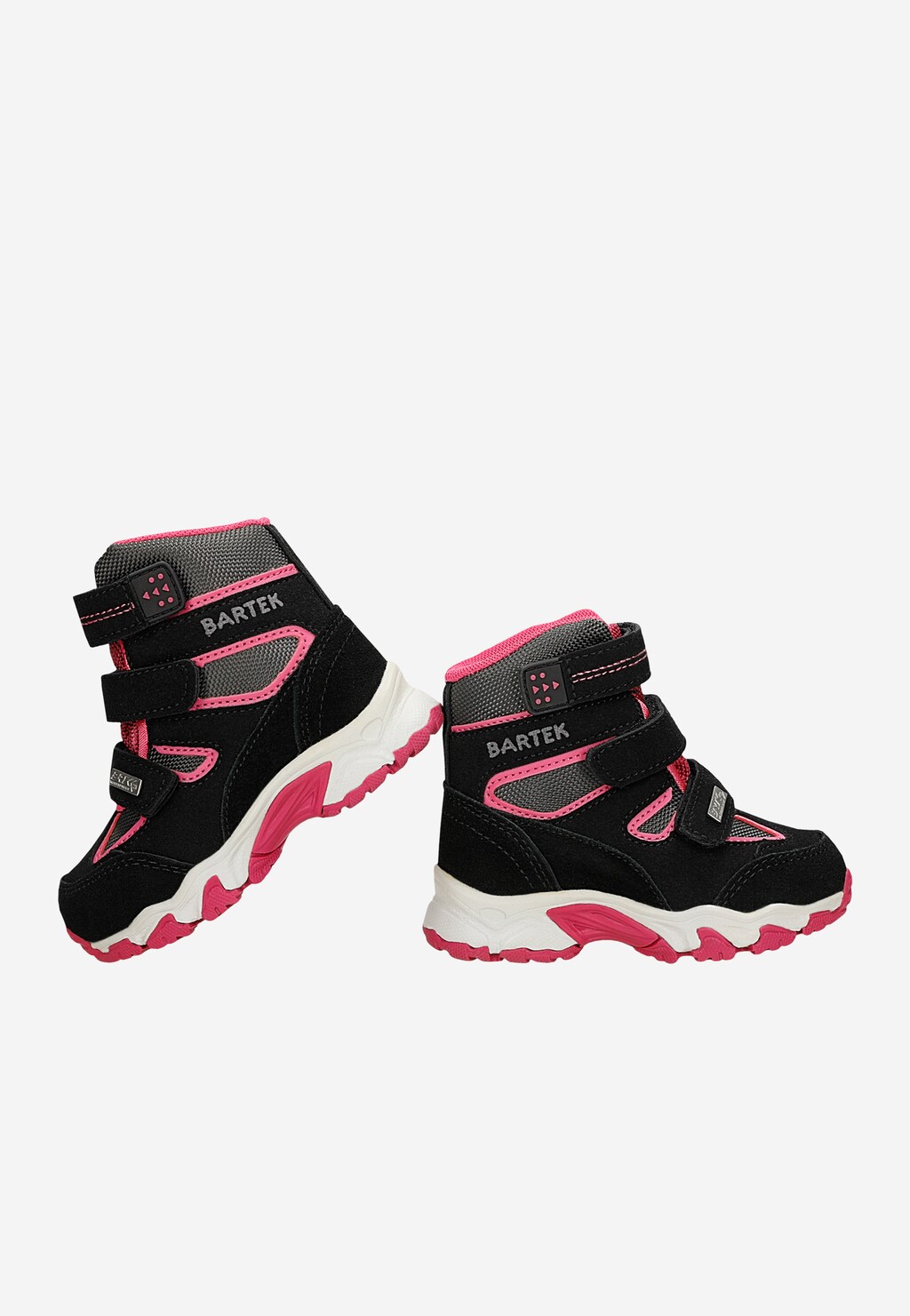Zateplené členkové topánky BARTEK 11656002, pre dievčatá, čierno-ružové Widok 7