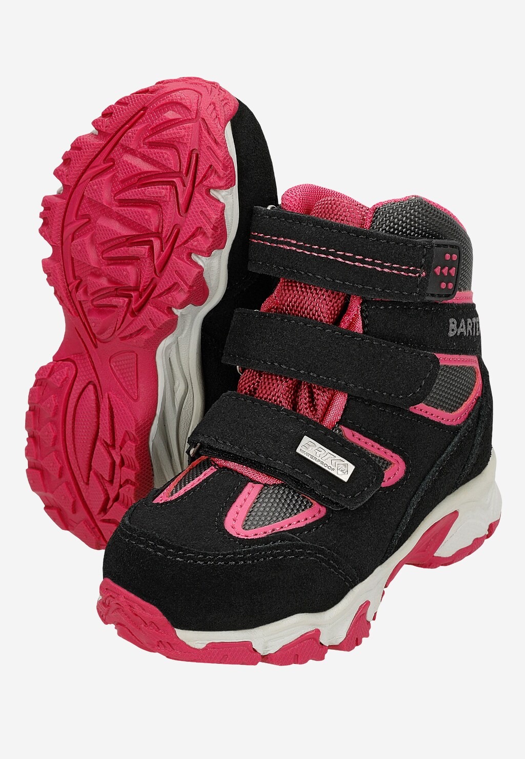Zateplené členkové topánky BARTEK 11656002, pre dievčatá, čierno-ružové Widok 8