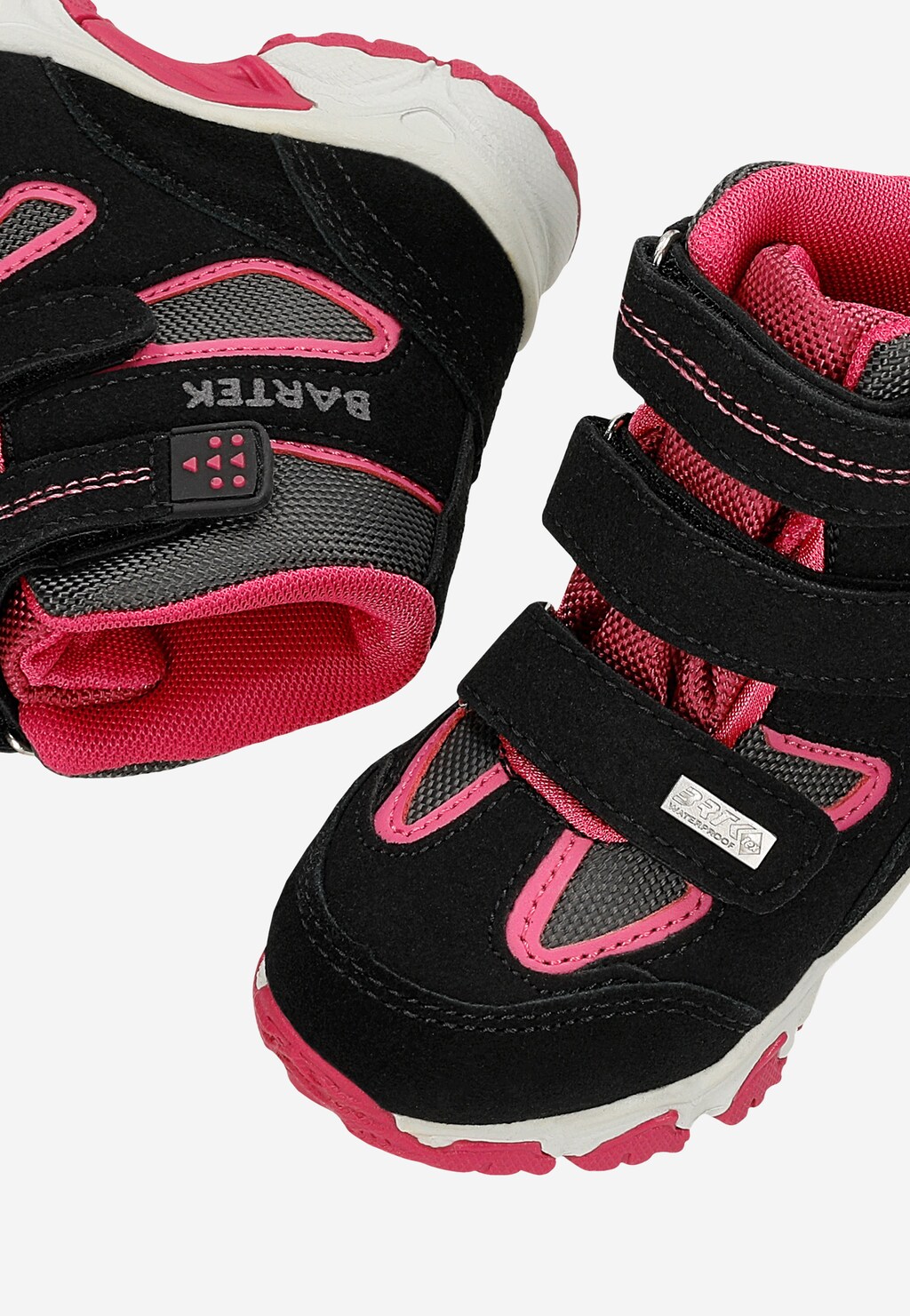 Zateplené členkové topánky BARTEK 11656002, pre dievčatá, čierno-ružové Widok 9